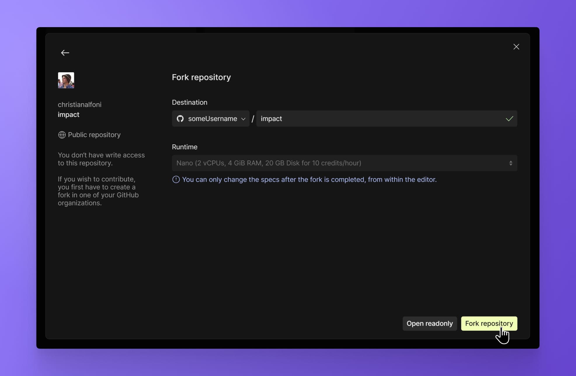 CodeSandbox Import Repo - Step 2